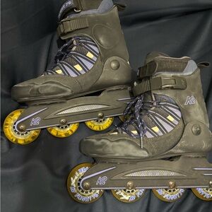 K2 Black and Yellow Inline Skates